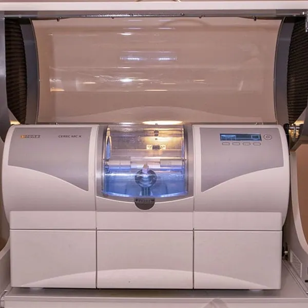 The in-office CEREC milling unit that makes same day crowns.